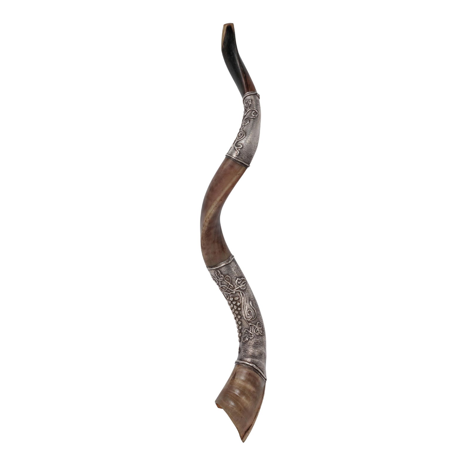 Signed Israeli Silver and Horn Shofar (1 of 6)