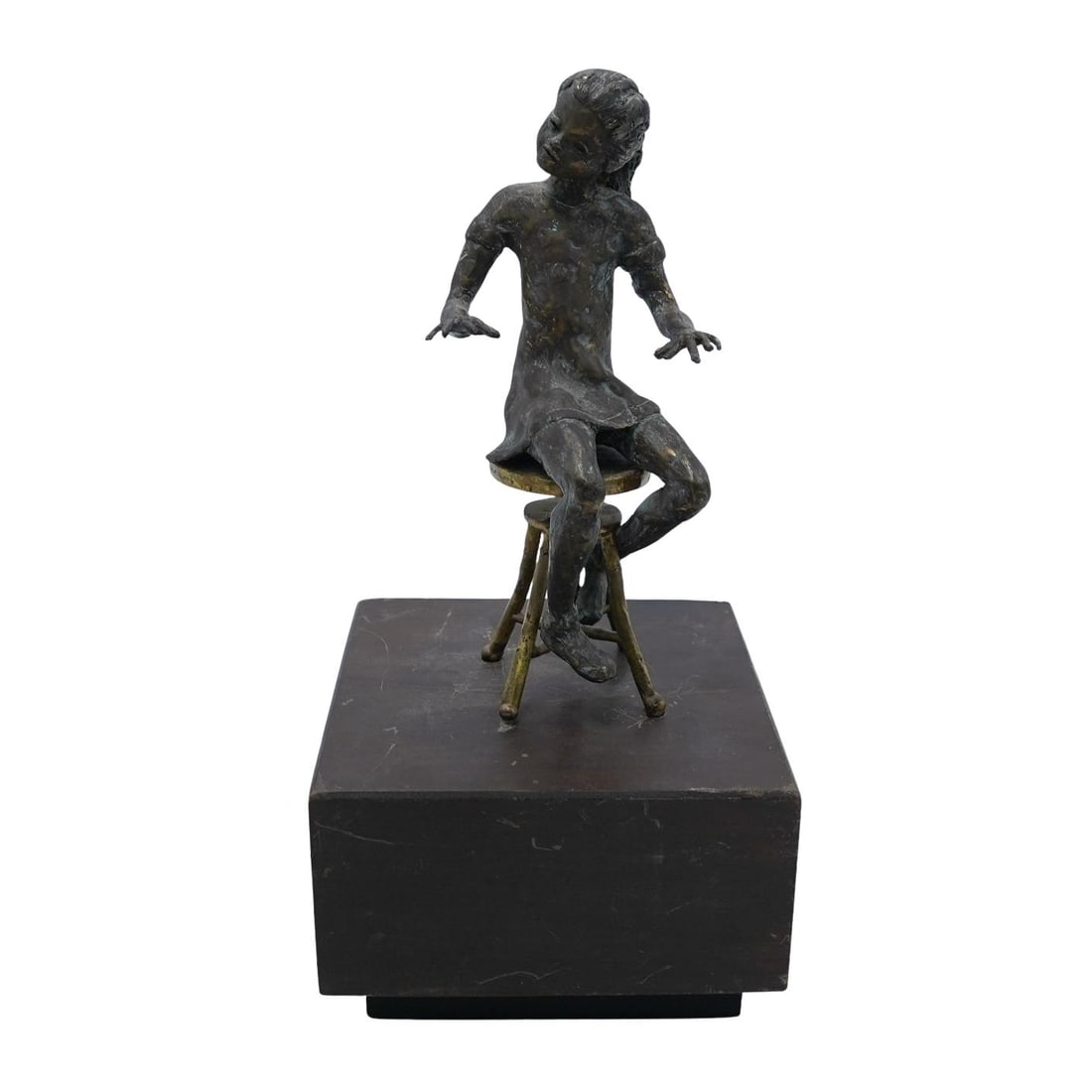 Curtis Jere (American, est. 1963) Bronze Child Sculpture on Wood Base (1 of 9)