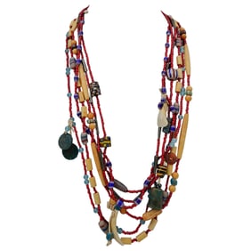Handmade Native American Style Beaded Necklace
