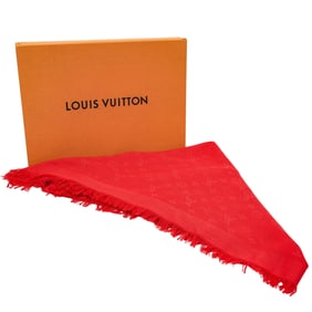 Red Louis Vuitton Scarf