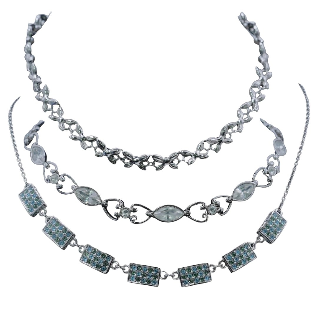 (3 Pc) Swarovski Crystal Necklaces with original box (1 of 17)