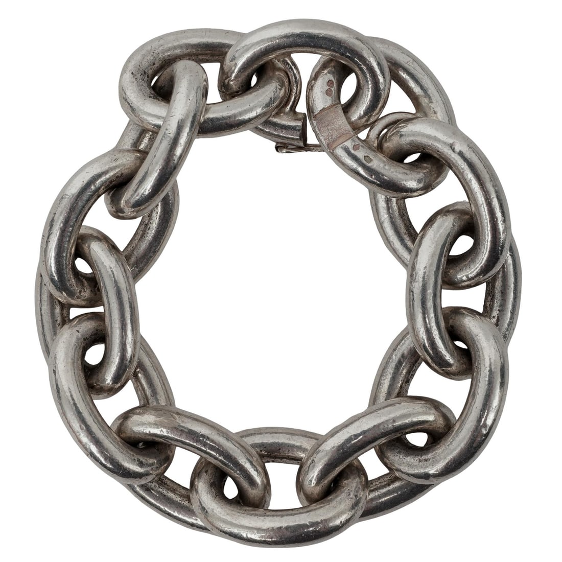 Heavy French 800 Silver Chain Link Bracelet (1 of 4)