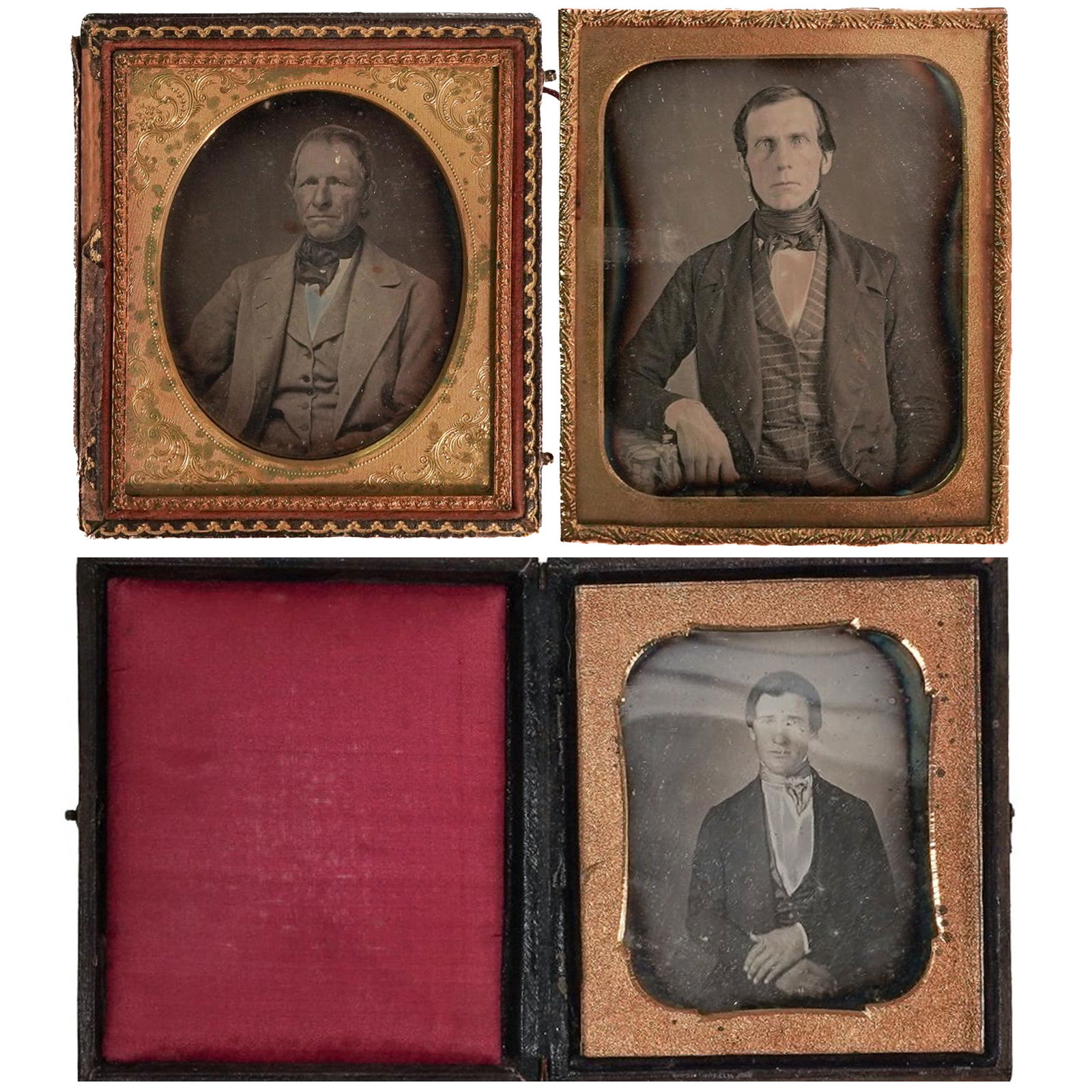 (3 pcs) Antique Daguerreotype Portraits of Gentlemen (1 of 6)