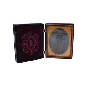 Antique Cased Daguerreotype of a Hunter