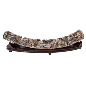 Large Chinese Carved Bone Sculpture