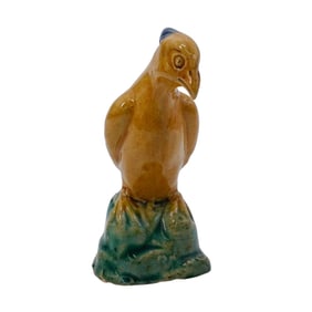 Chinese Sancai Glazed Ceramic Bird Figurine