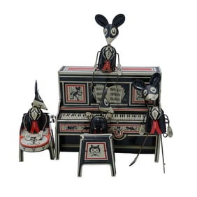 Louis Marx and Co. "Merry Maker" Mice Musicians Wind-Up Toy