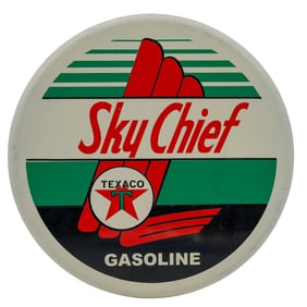 Vintage Texaco "Sky Chief" Gasoline Enameled Metal Sign