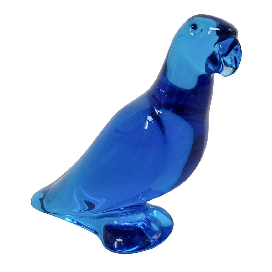 Baccarat Crystal Amber Honey Titi Bird Figurine