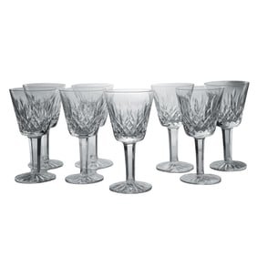 (8pc) Waterford "Lismore" Cut Crystal Cordial Glasses