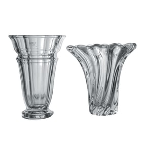 (2pc) France "Cofrac" Crystal Vases