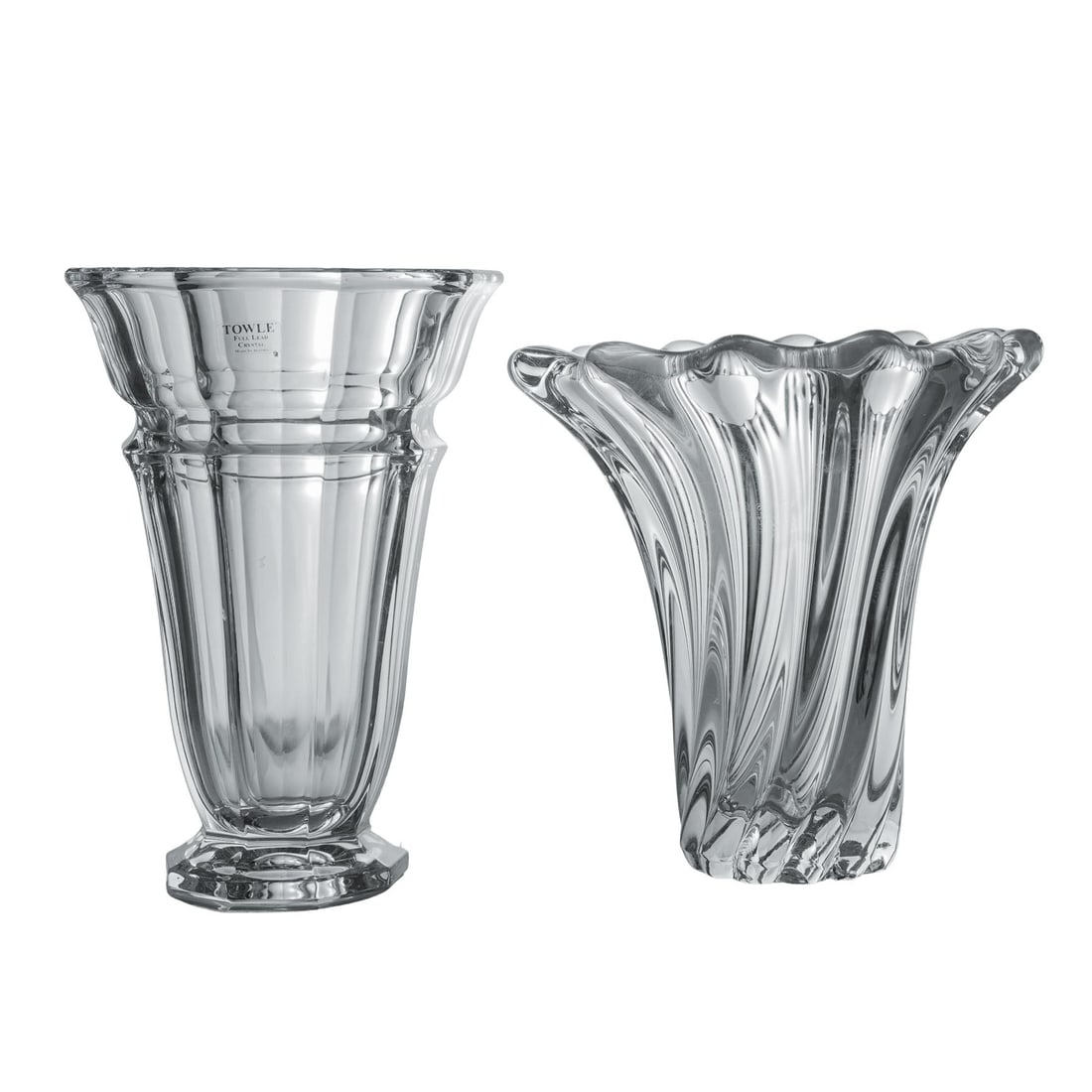 (2pc) France "Cofrac" Crystal Vases (1 of 8)