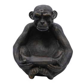 Vintage Bronze Monkey Bowl