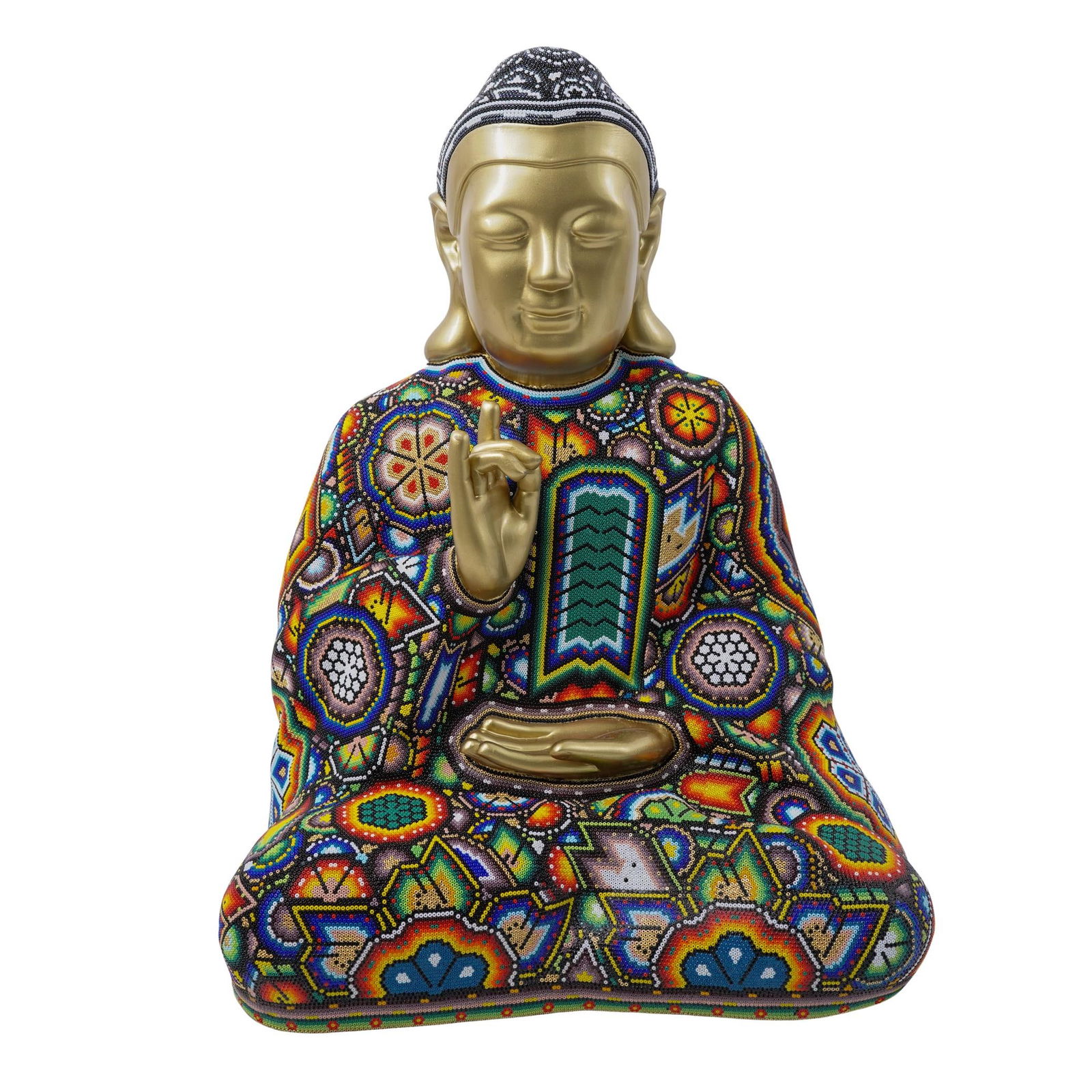 Rick Wolfryd Chroma (American, 1953) "Buddha Madre" (Golden Buddha) Sculpture (1 of 9)