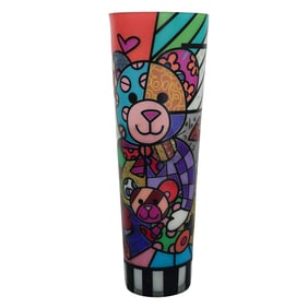 Romero Britto Art Tapered Vase