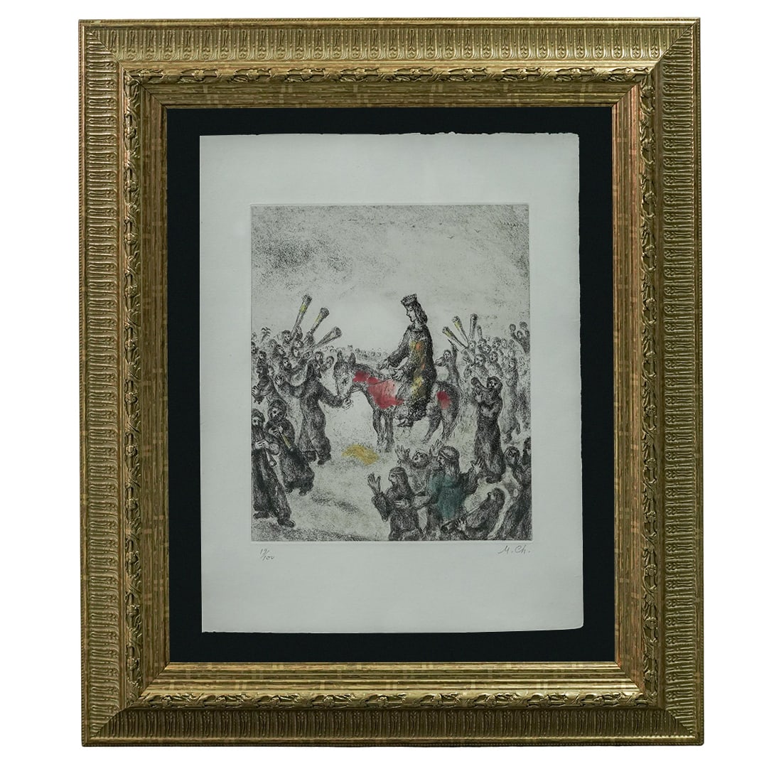 Marc Chagall (1887- 1985) "Solomon is Proclaimed King of Israel" Etching (1 of 5)