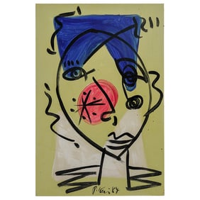 Peter Keil (German, b. 1942) Acrylic On Board Abstract Painting