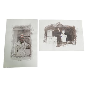 (2 Pc) Guglielmo Achille Cavellini (Italian, 1914-1990) Screen Prints