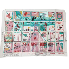 Ginny Lloyd (American, b. 1945) & G. Galantai Limited Ed. Stamp Art Print