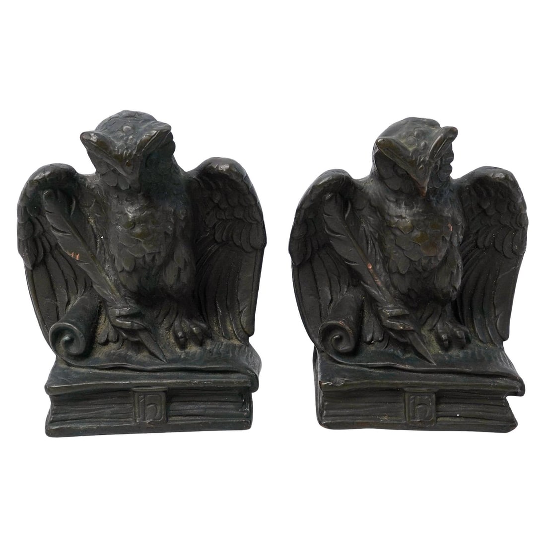 Vintage Pair “Armor Bronze?? Co. Owl Bookends (1 of 6)