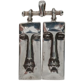 Sergio Bustamante (Mexico, b. 1949) Guernica Double Face Sterling Silver Pendant