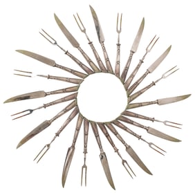 (24 pcs) Art Deco German Silver-Plated Cutlery Set