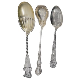 (3 pcs) American Sterling Silver Antique Spoons