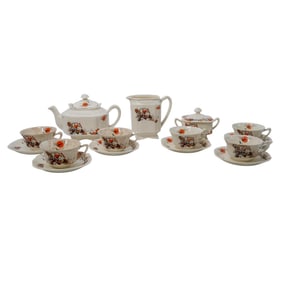 (15 pc) Art Deco J & G Meakin England Ironstone "Sol" Serving Set