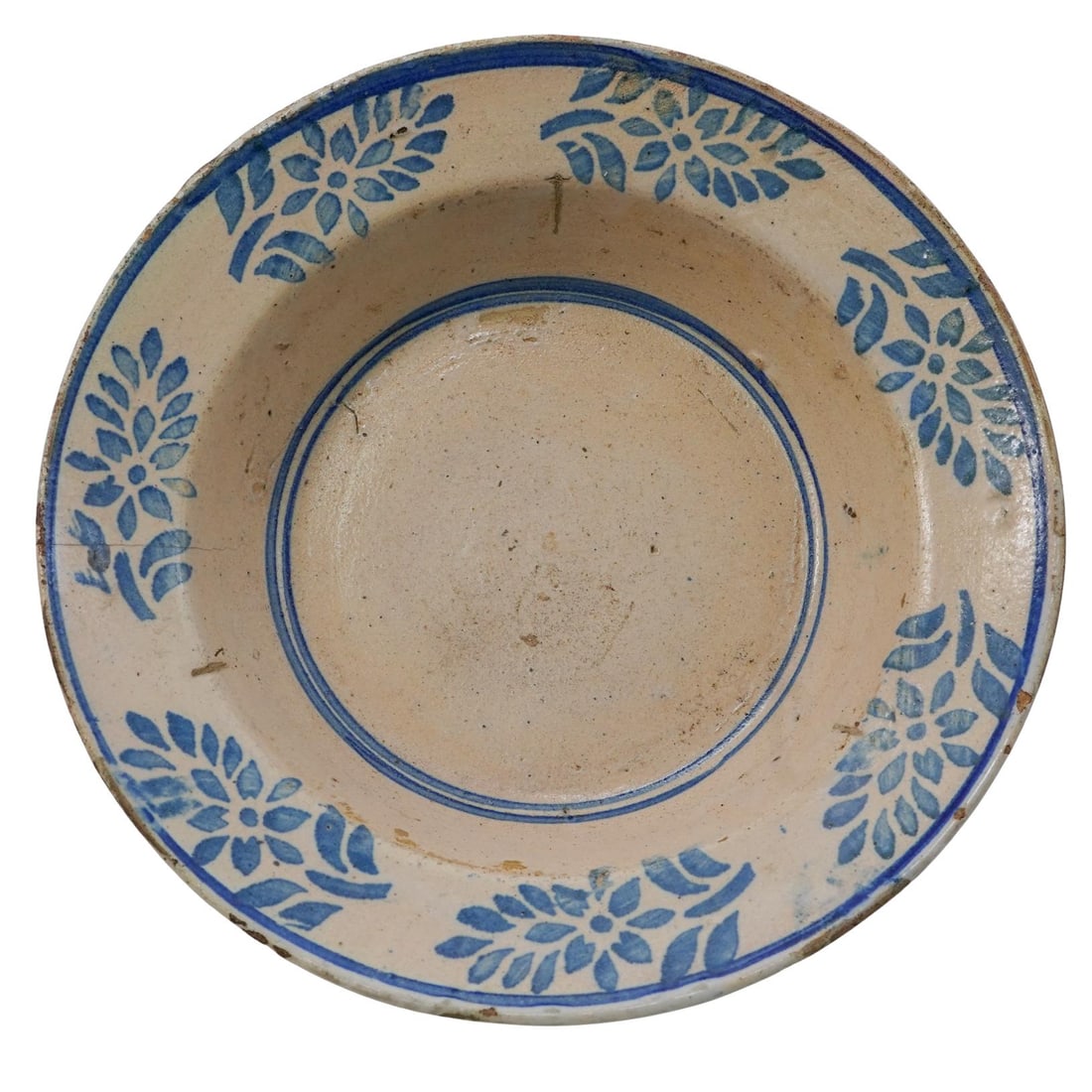 Early American Cobalt Blue Stoneware Dish (1 of 6)