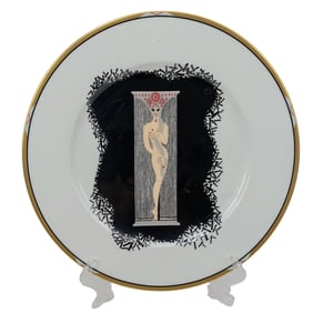Erte (Rus./Fren. 1892-1990) "The Numerals I" 1987 Porcelain Plate