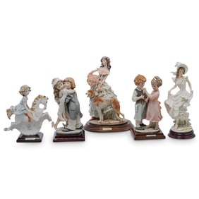 (5pc) Capodimonte Style Porcelain Grouping