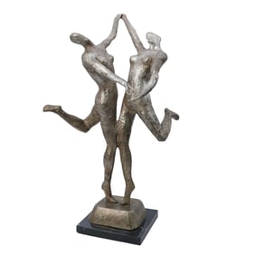 Large Modernist Nude Dancing Sculpture