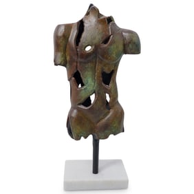 "Fragment of Hermes" Metal Torso Sculpture