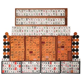 (4 Pc) Sets of Mahjong and Backgammon