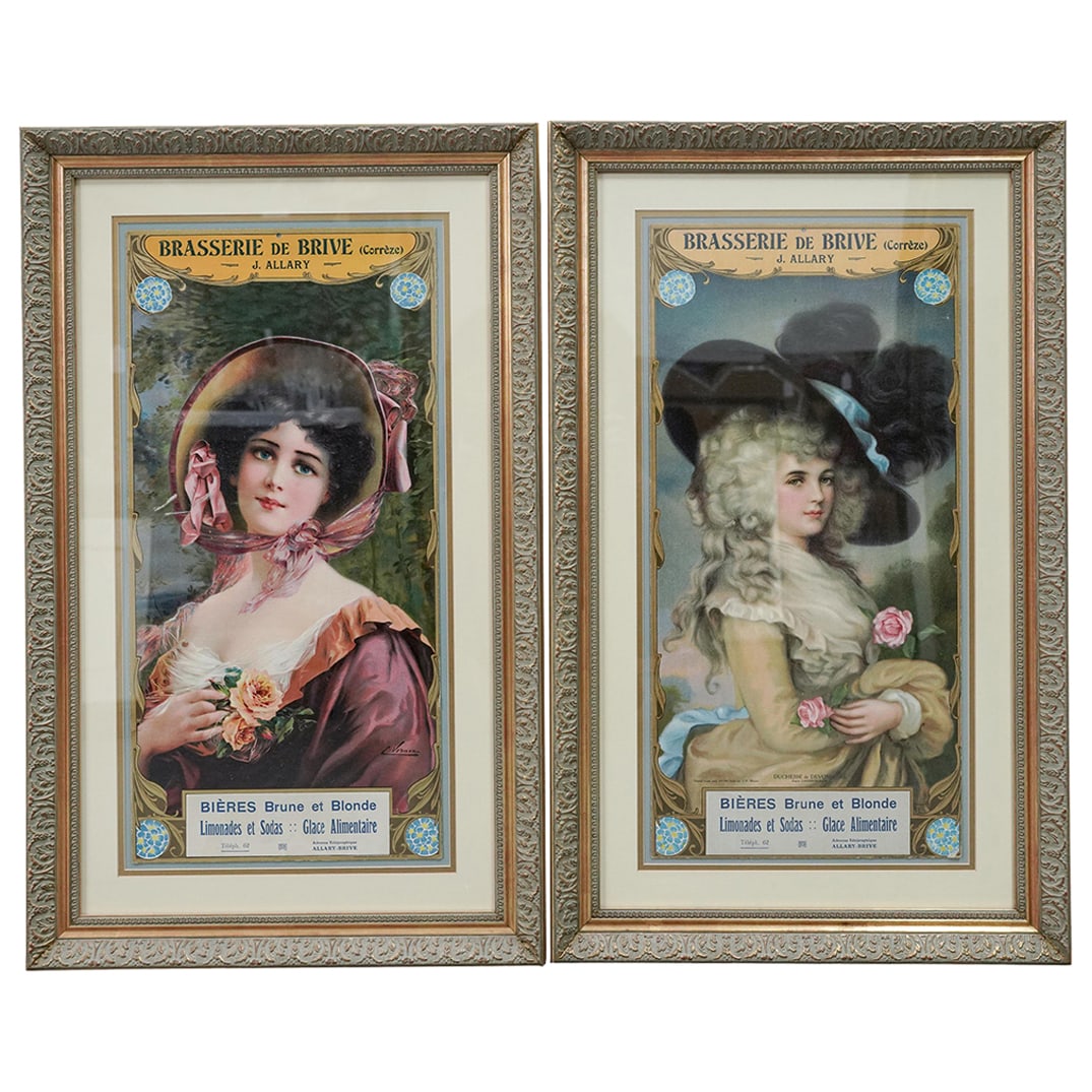 Pair of French Advertisement Chromolithographs (1 of 4)