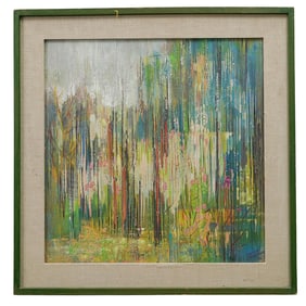 Edward Christiana (American, 1912-1992) "Blooming Hedgerow" Painting