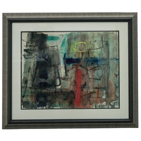 A.Weber Mix Media on Board Abstract Painting
