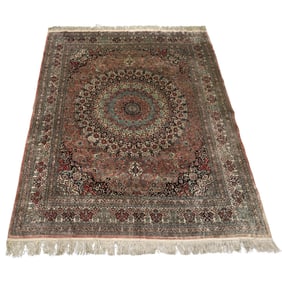 Persian Silk Qum Hand Woven Area Rug