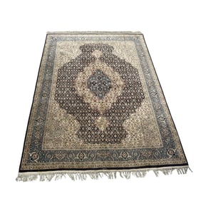 Large Persian Silk and Wool Area Rug