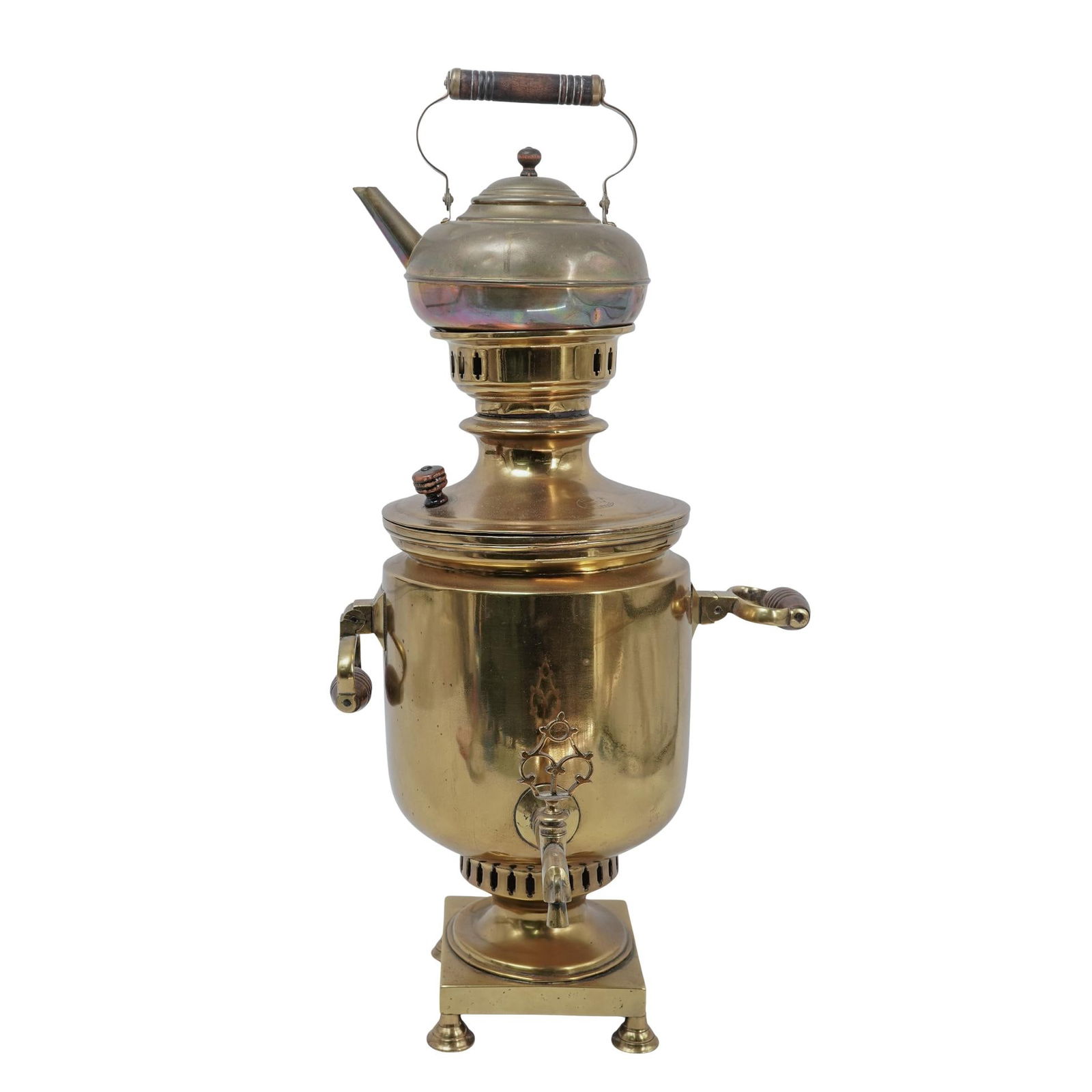 Antique Batashev Russian Brass Samovar (1 of 13)