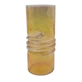 Esteban Prieto Blown Art Glass Iridescent Tumbler