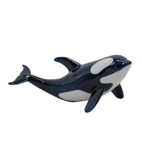Vintage Danish Killer Whale Porcelain Figurine