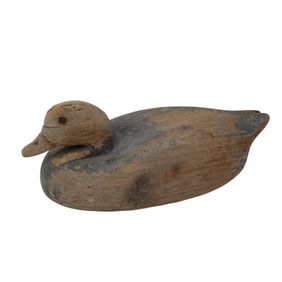 Vintage Hand Carved Wooden Duck Decoy
