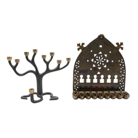(2pc) Sandra Kravits Judiaca "Tree of life" And A Branch Form Menorah