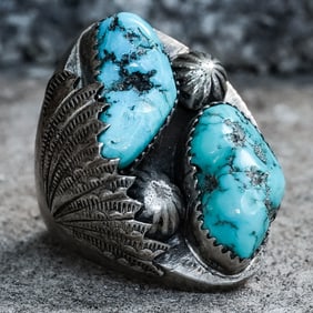 P. Padilla Zuni Sterling Silver & Turquoise Ring