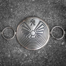 Vintage Navajo Sterling Silver Concho Belt