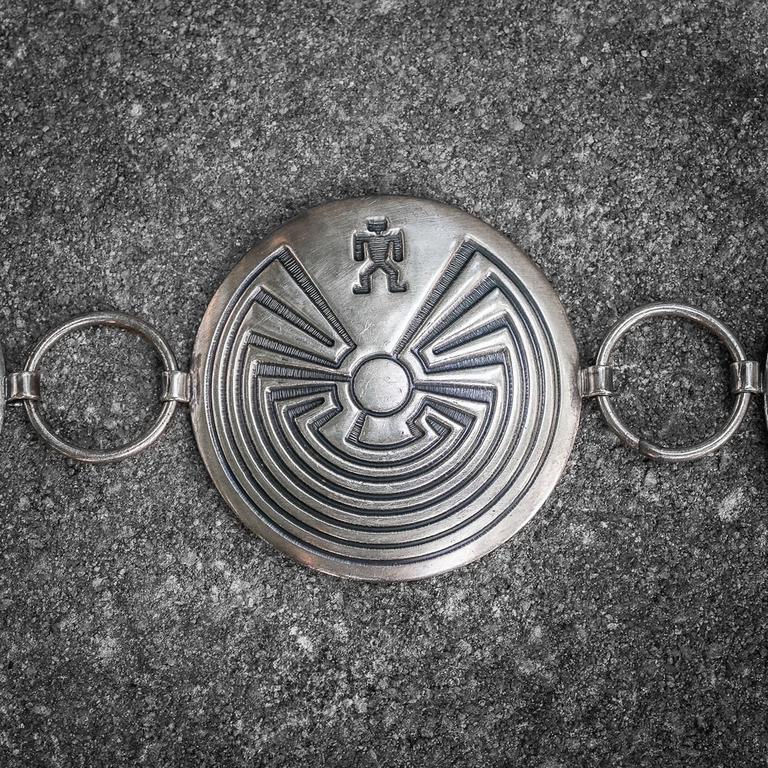 Vintage Navajo Sterling Silver Concho Belt (1 of 8)