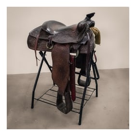 Vintage Leather Western Saddle