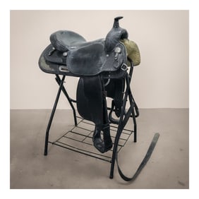 Crates Black Leather Western Saddle