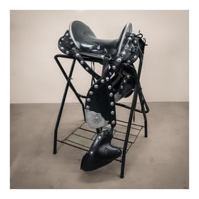 Black Leather Paso Fino Horse Saddle